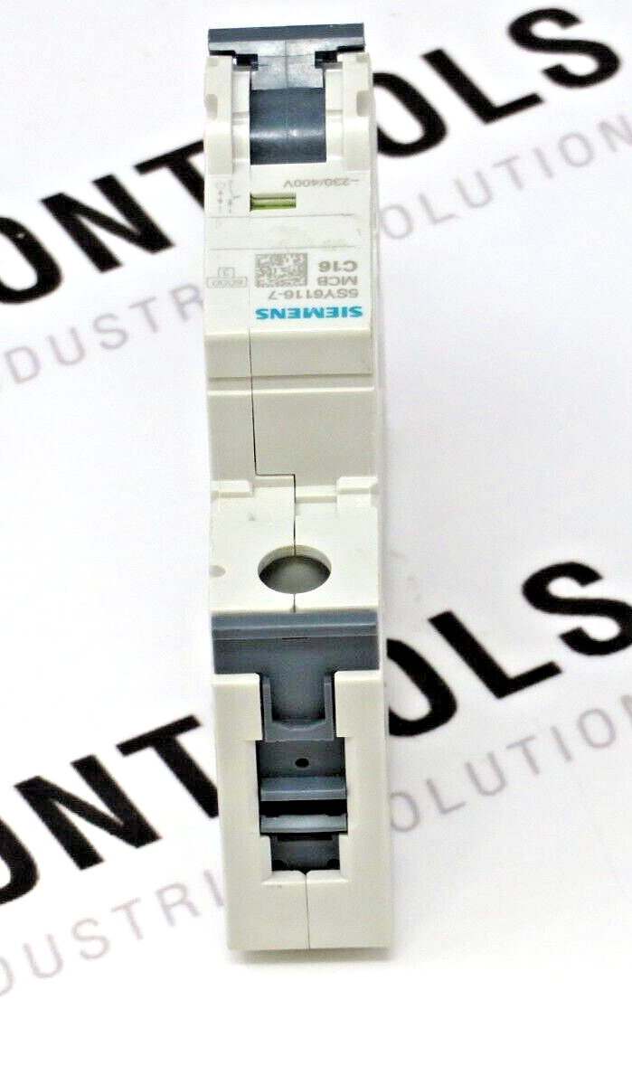 Siemens 5SY6116-7 Miniature Circuit Breaker 16A 1-Pole 230/400VAC DIN Rail Mount