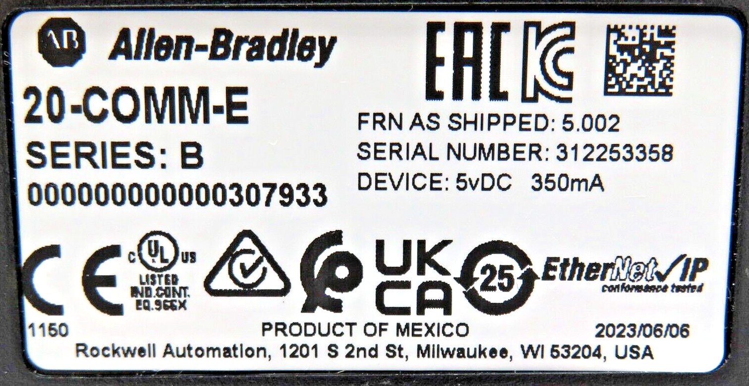 Allen-Bradley 20-COMM-E Ethernet Communication Adapter