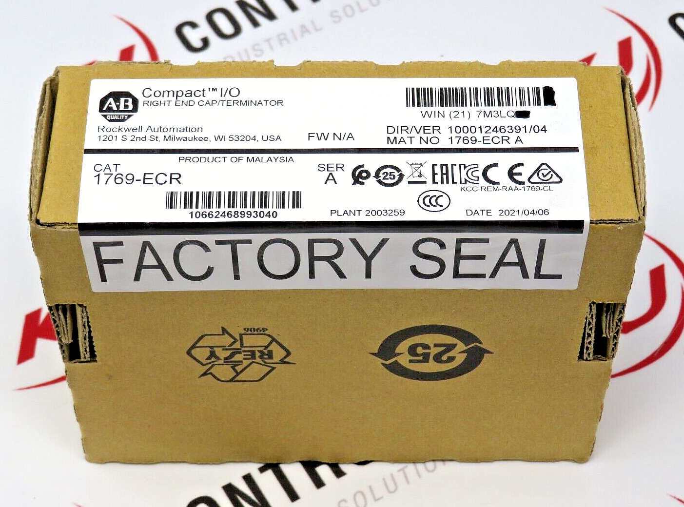 Allen-Bradley 1769-ECR Series A Compact I/O Right End Cap/Terminator