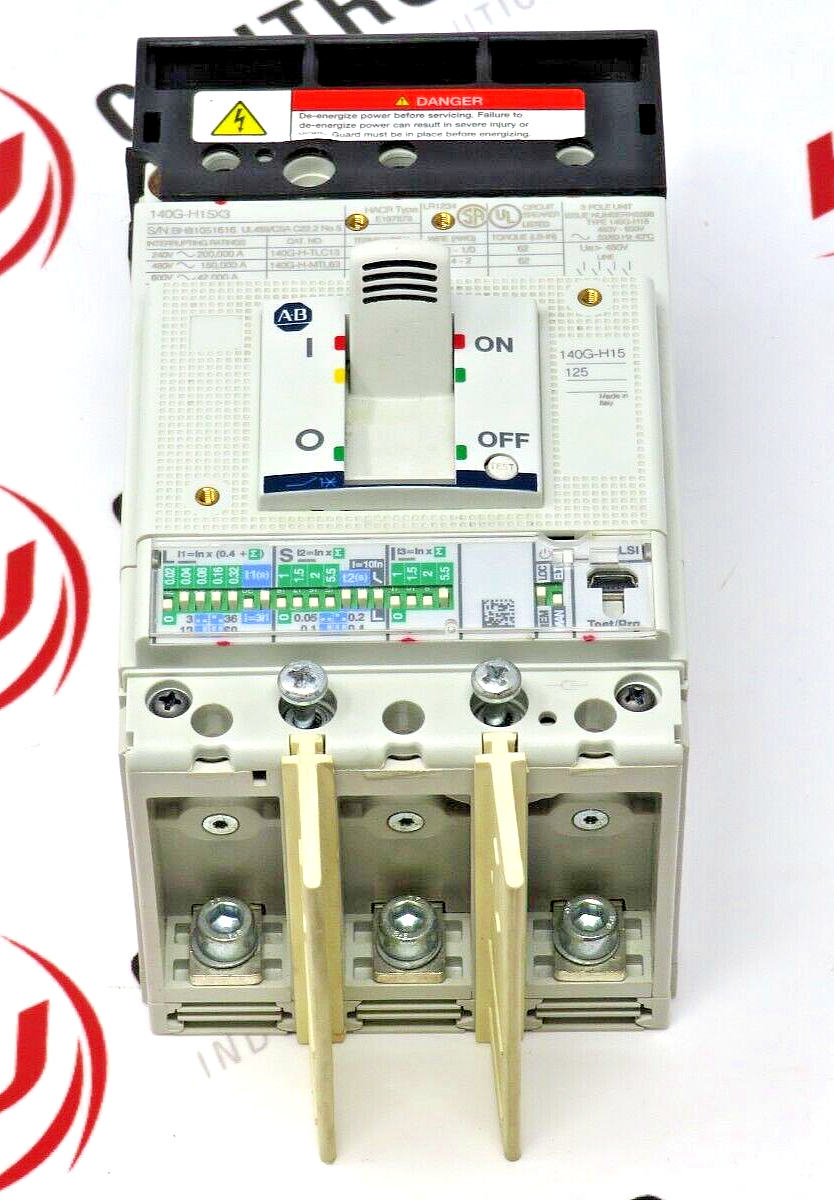 Allen-Bradley 140G-H15X3 125A Molded Case Circuit Breaker 140G-HTH3-C60 Trip LSI