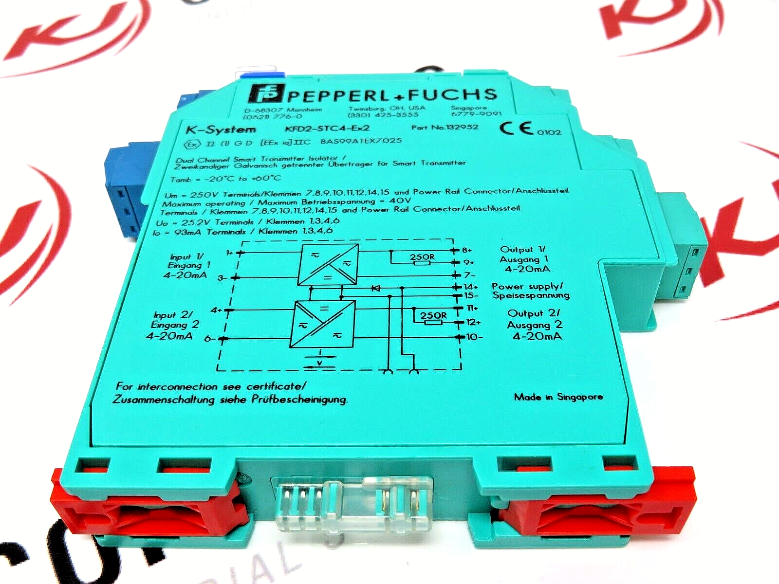 PEPPERL + FUCHS 132952 KFD2-STC4-EX2 Dual Channel Smart Transmitter Isolator