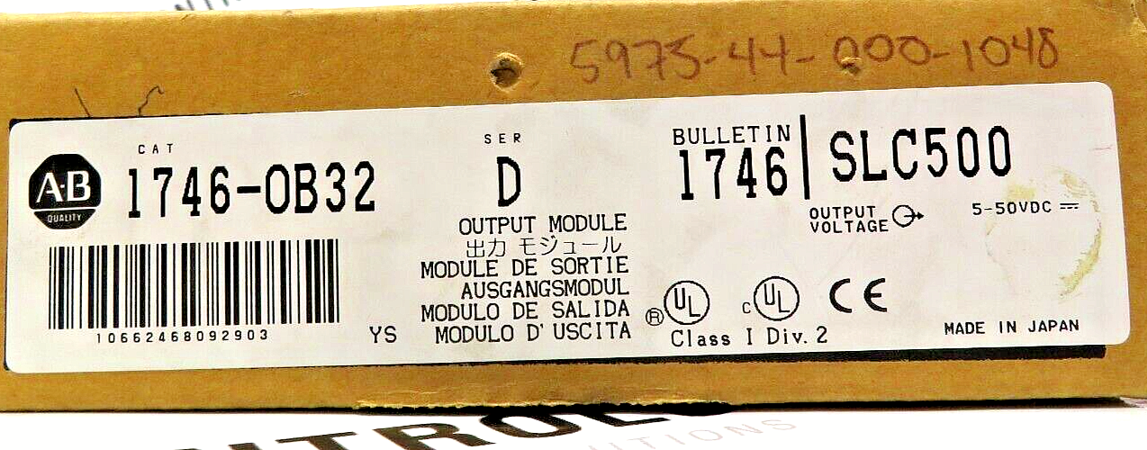 Allen-Bradley 1746-OB32 SLC 500 32-Point Digital Output Module Series D