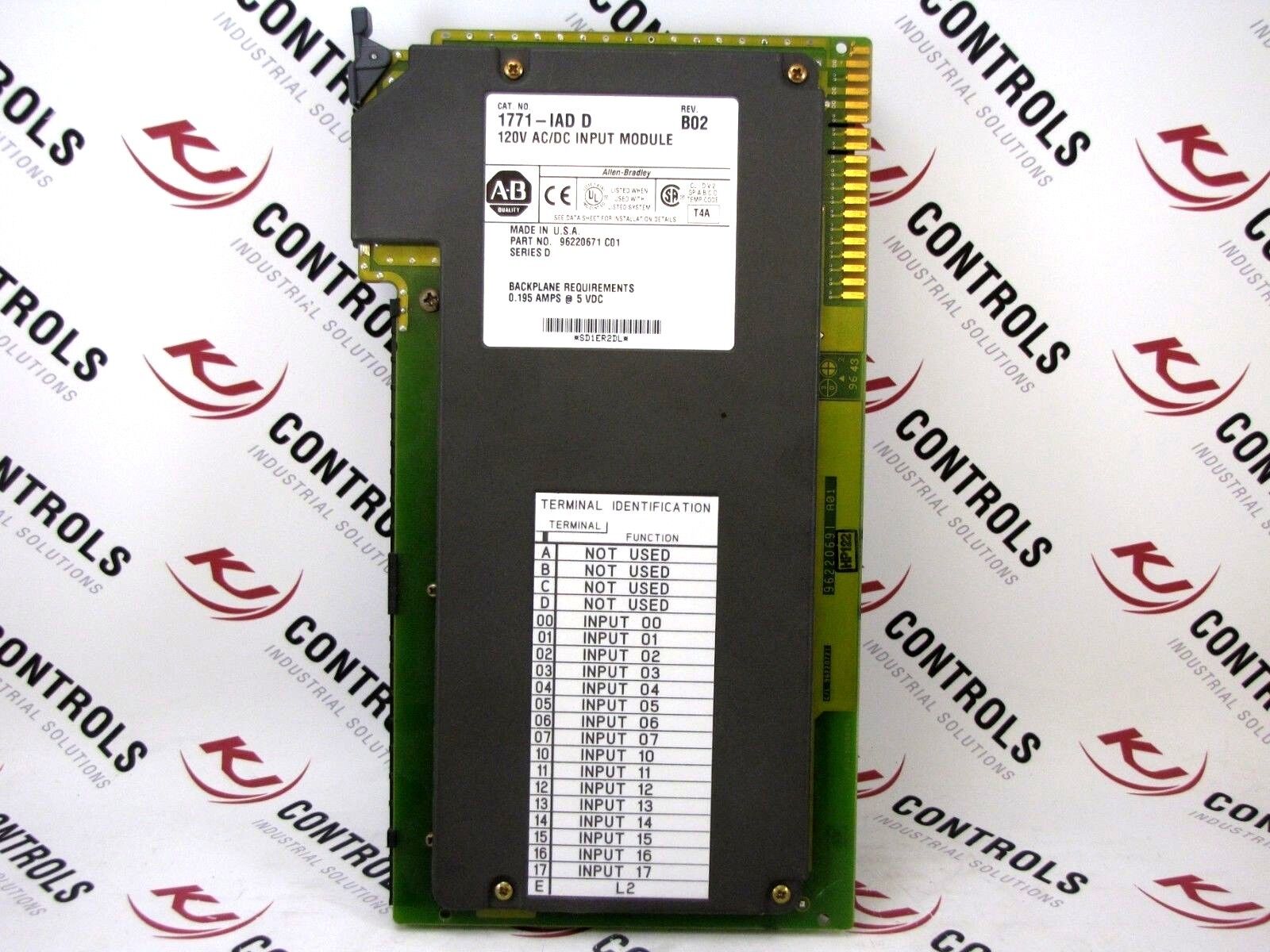 Allen-Bradley 1771-IAD Input Module 16-Point Digital 0.25AMP 120VAC 5DC