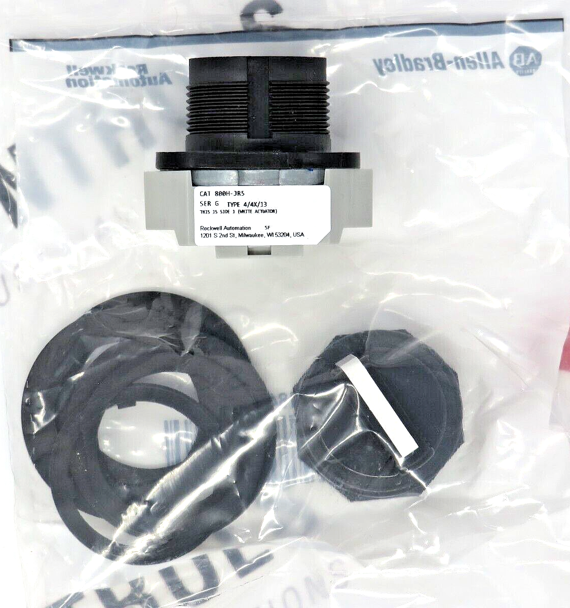 Allen-Bradley 800H-JR5 30MM Selector Switch STD. Knob W/White Insert 3-Position