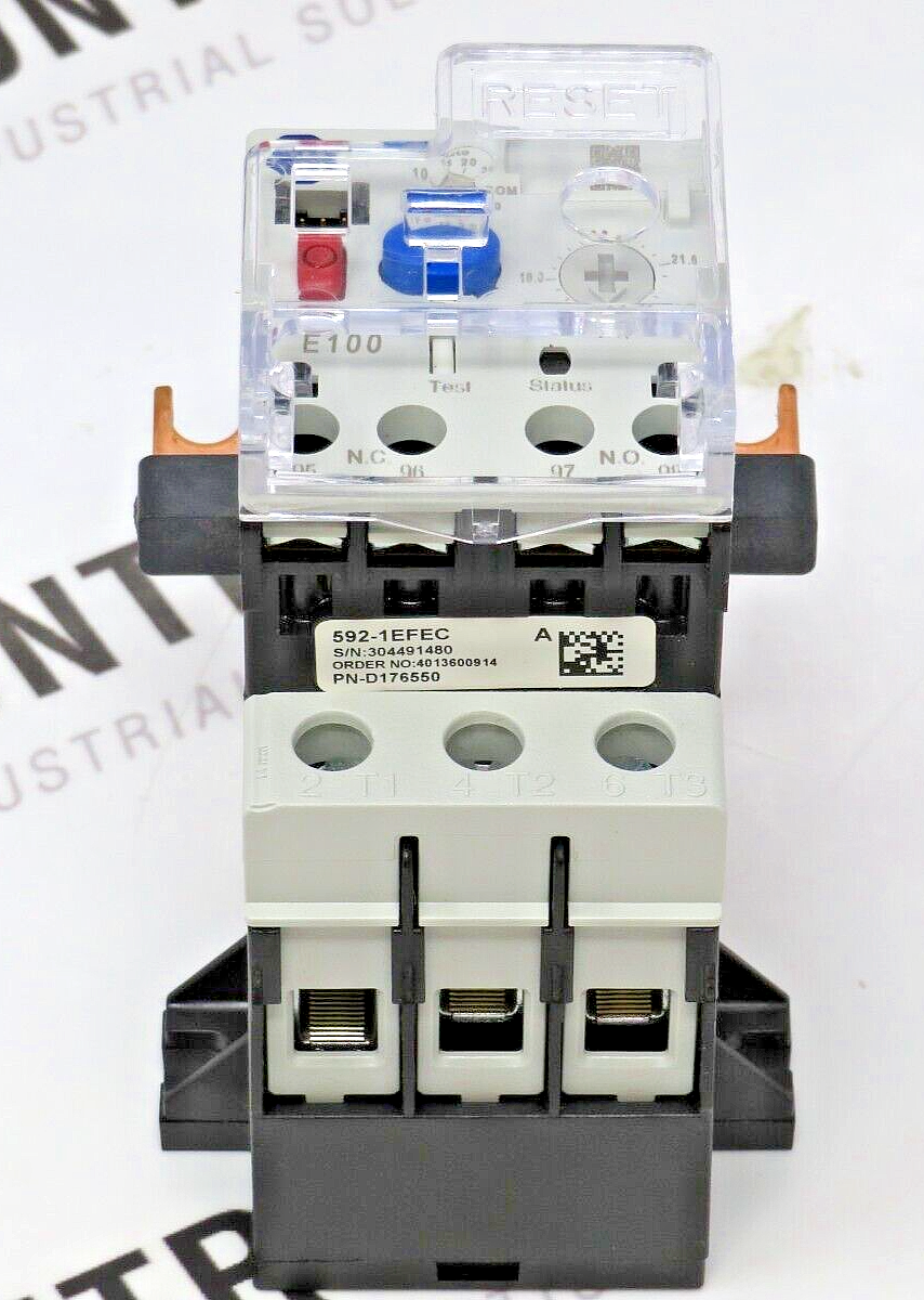 Allen-Bradley 592-1EFEC E100 Overload Relay 5.4-27A Trip Class 10/15/20/30 SER.A