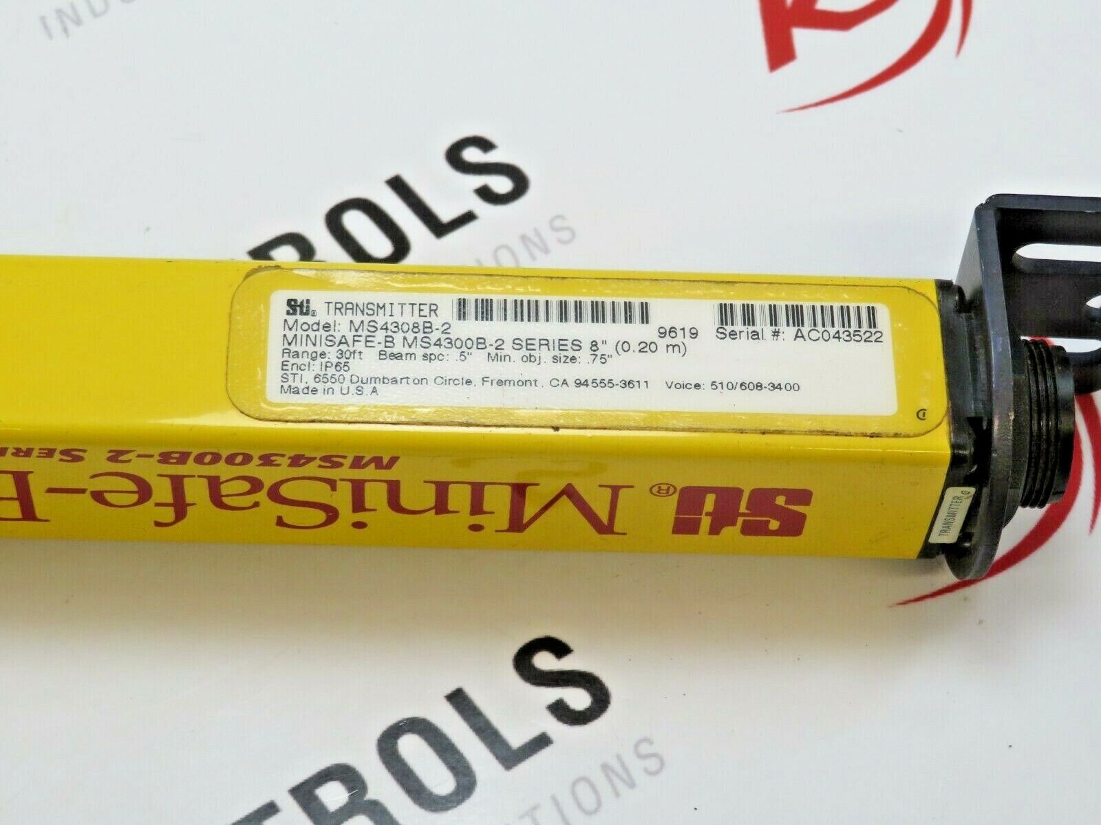 STI MS4308B-2 MiniSafe Light Curtain Transmitter 30FT