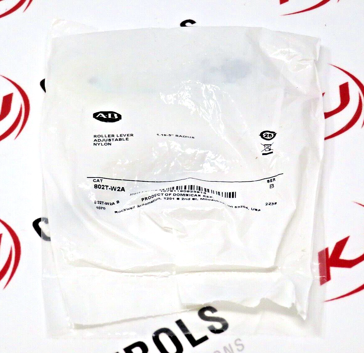 Allen-Bradley 802T-W2A Limit Switch Adjustable Lever With Nylon Roller Series B