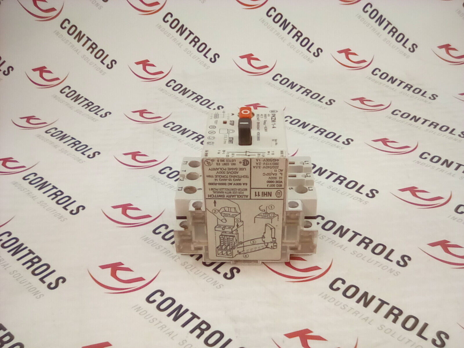 Eaton Klockner Moeller PKZM1-4 Manual Motor Starter 2.4-4.0A 690VAC C/W NHI-11 AUX. Contacts