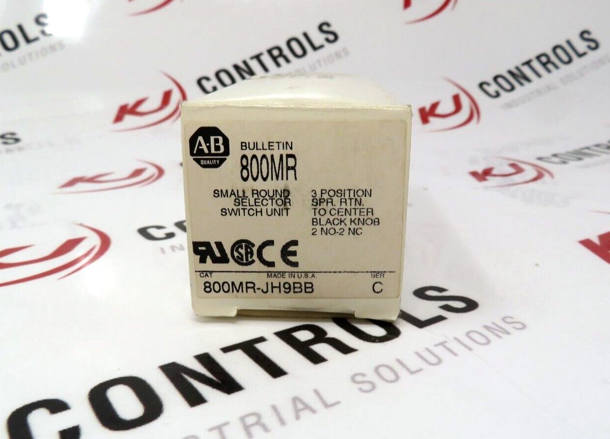 Allen-Bradley 800MR-JH9BB/800M-XA Selector Switch With Contact Blocks 3-Positon