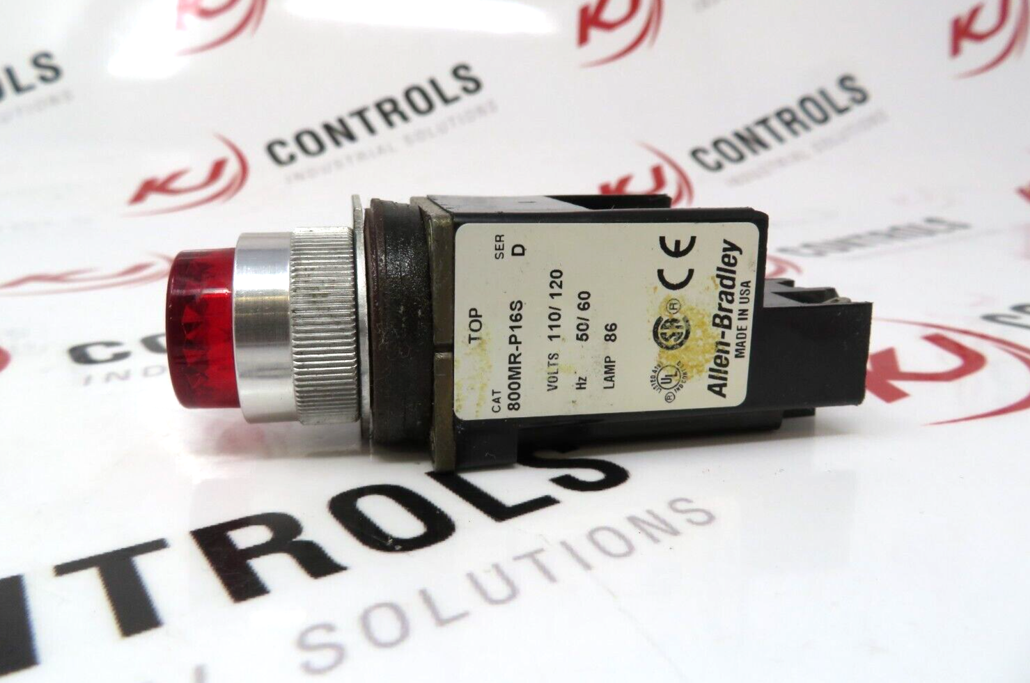 Allen-Bradley 800MR-P16S Pilot Light No Cap 110-120VAC 50/60 Large Screw