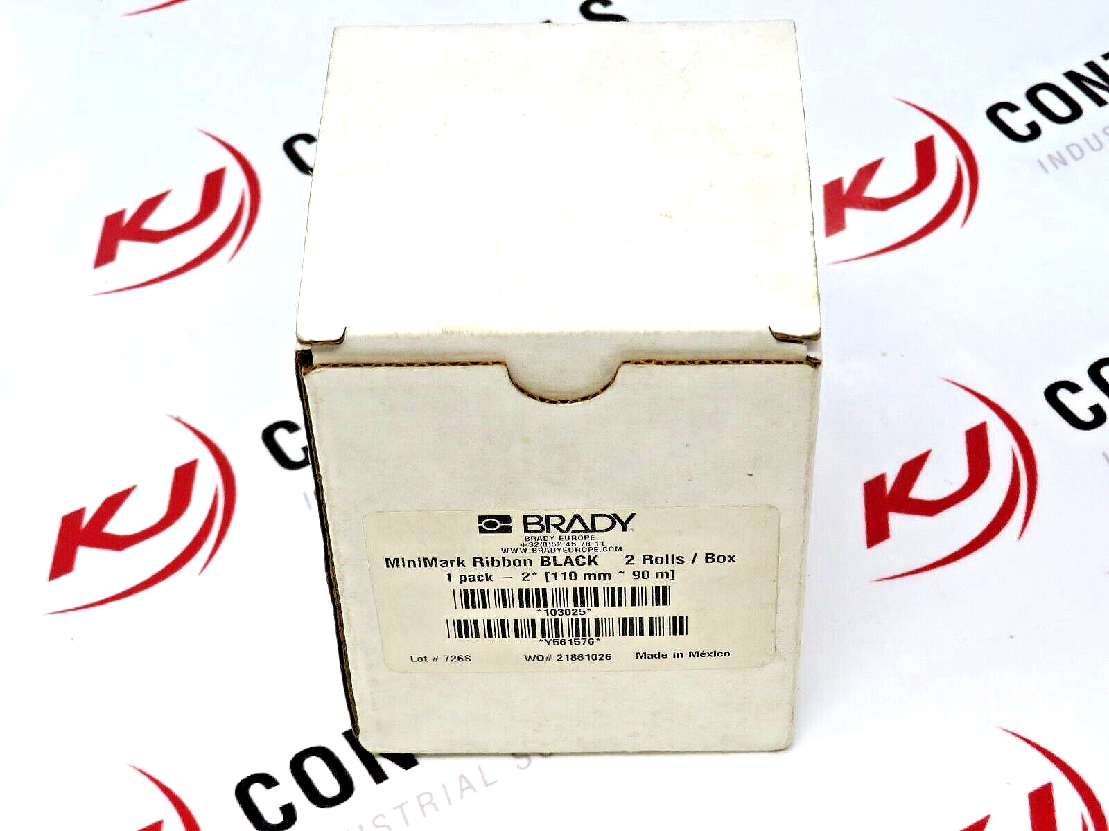 Brady 103025 MiniMark 110MM X 90M Black IND. Label Printer Ribbon (Pack of 2)