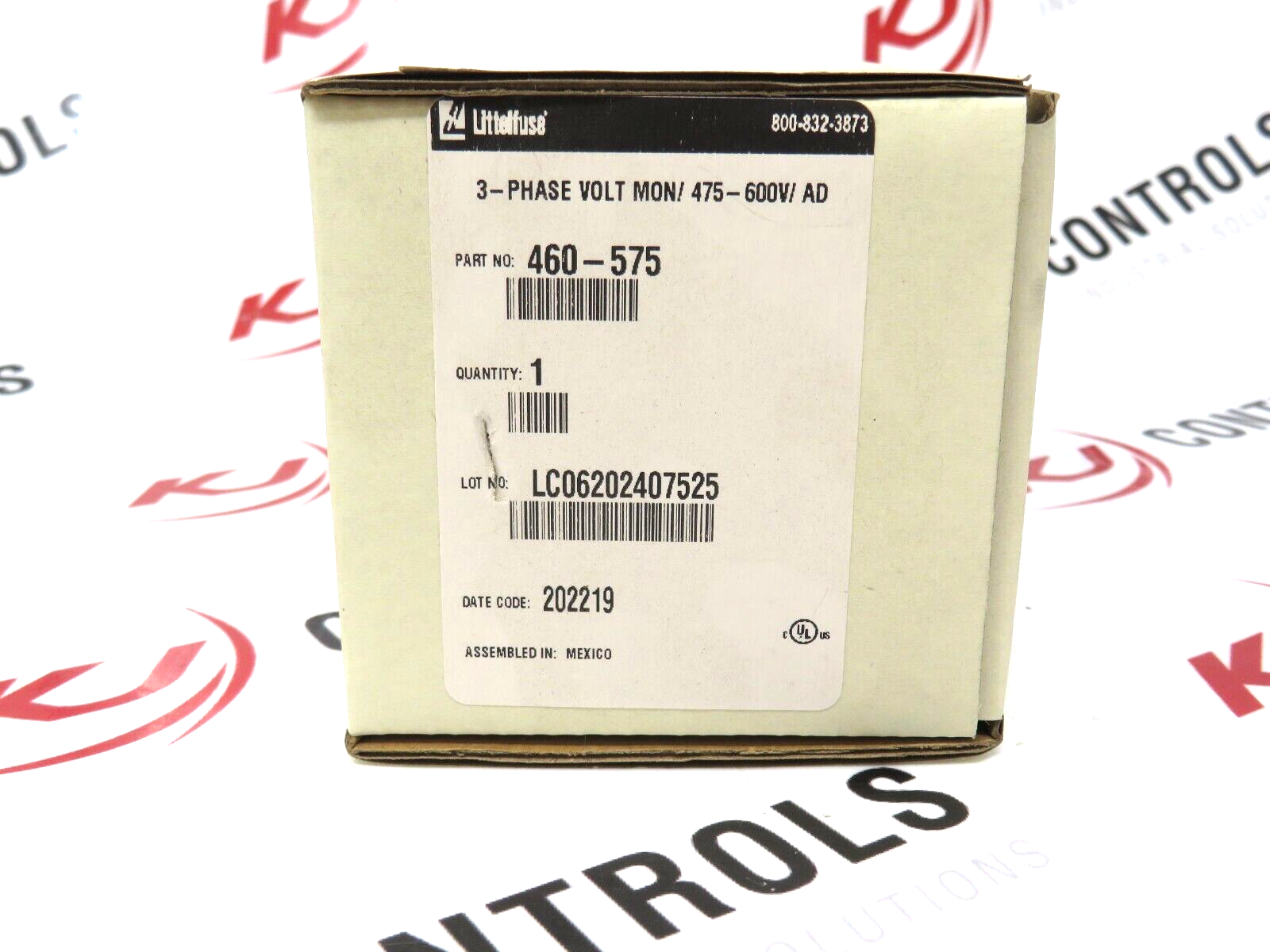 Littelfuse 460-575 Voltage Monitor DIN Rail 475 to 600VAC IP20 NEMA1