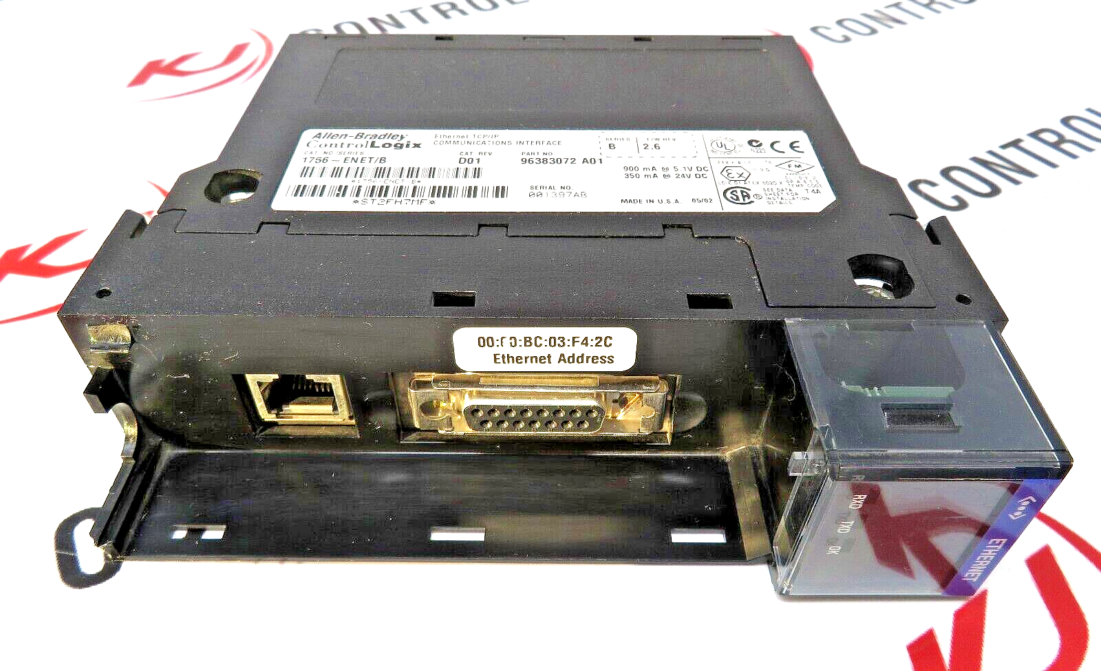 Allen-Bradley ControlLogix 1756-ENET Ethernet IP Bridge Module (No Door - Cover)