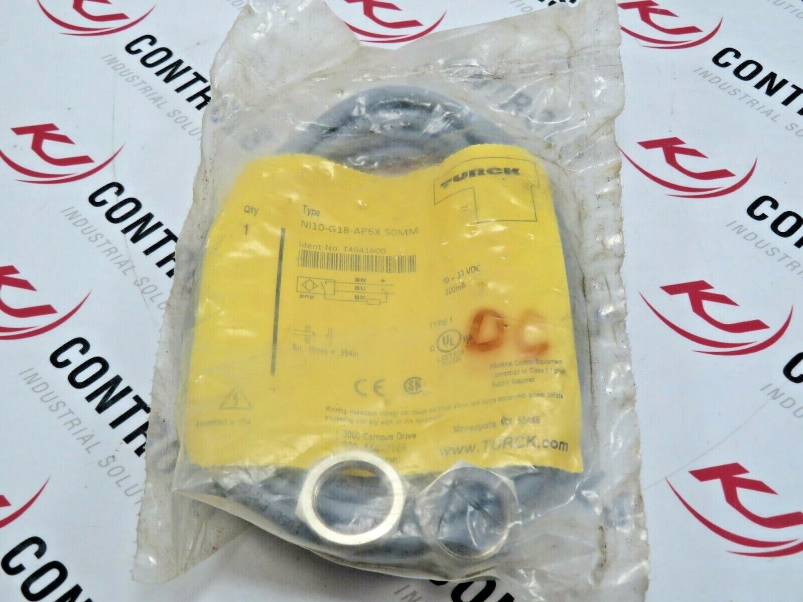 Turck NI10-G18-AP6X 50MM Proximity Sensor 10-30VDC 200mA