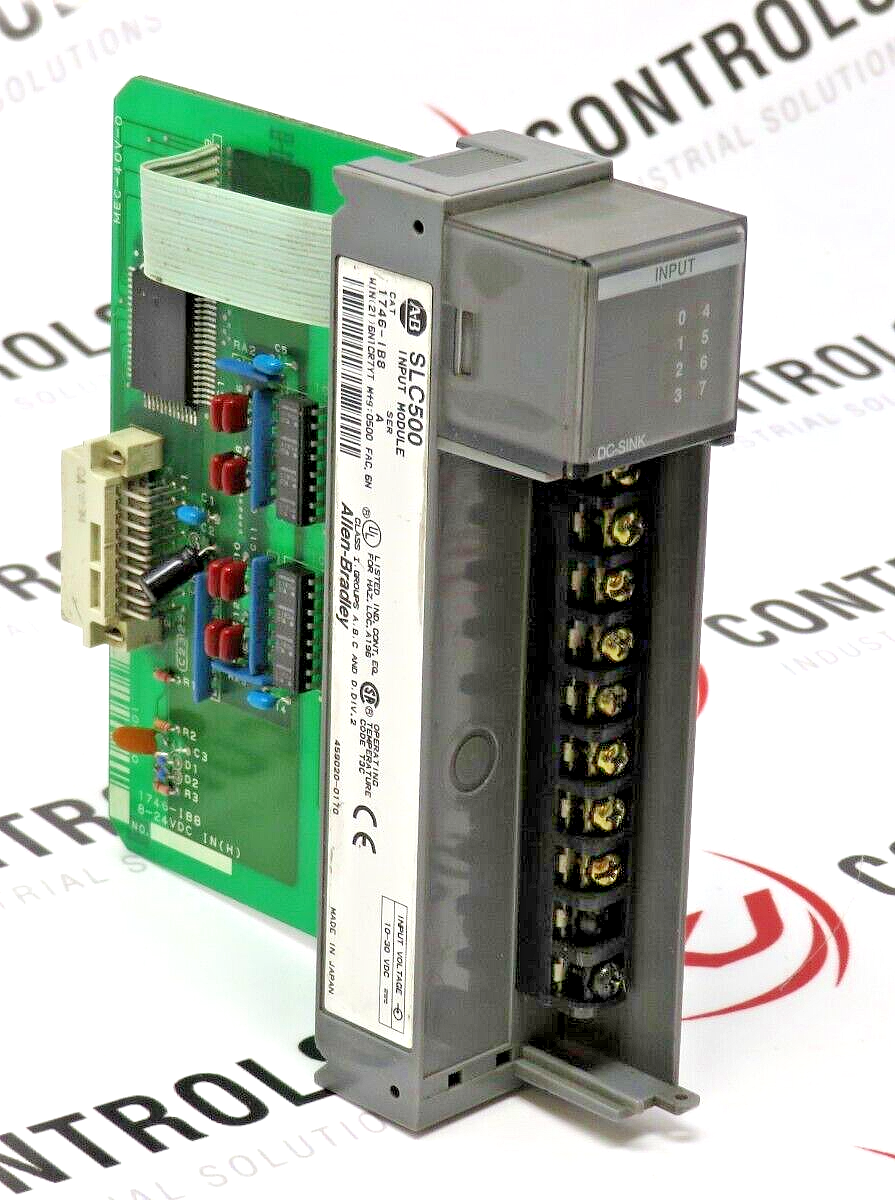 Allen-Bradley SLC500 1746-IB8 8-Point DC Input Module (Missing Front Door)