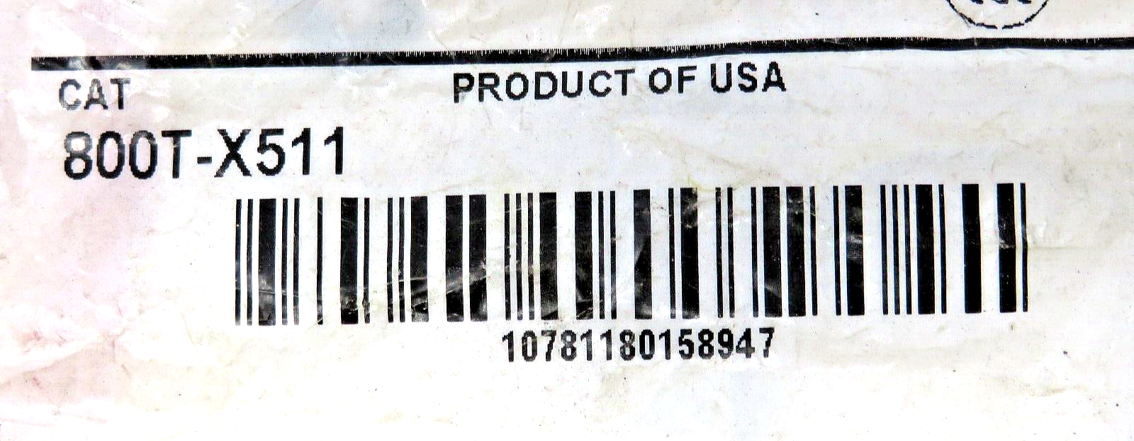 Allen-Bradley 800T-X511 Accessory Legend Plate HAND-OFF-AUTO Gray/Black Series A