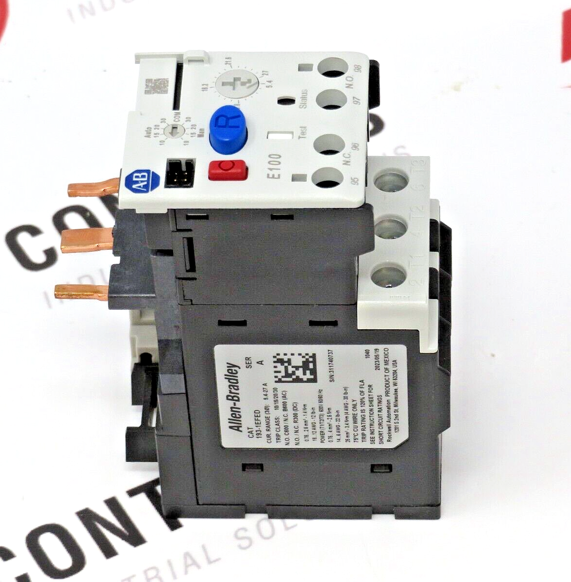 Allen-Bradley 193-1EFED Electronic Overload Relay 5.4-27.0A Class 10/15/20/30