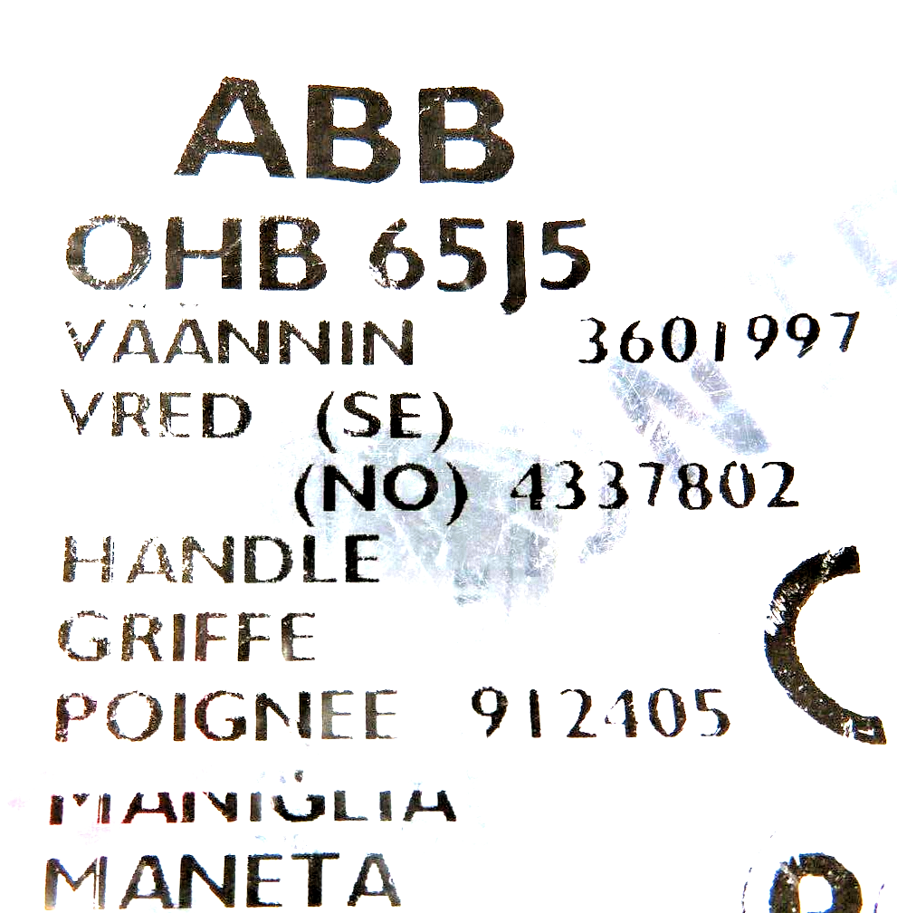 ABB - Asea Brown Boveri OHB65J5 ON/OFF Pistol Handle Padlockable 1SCA022380R9070