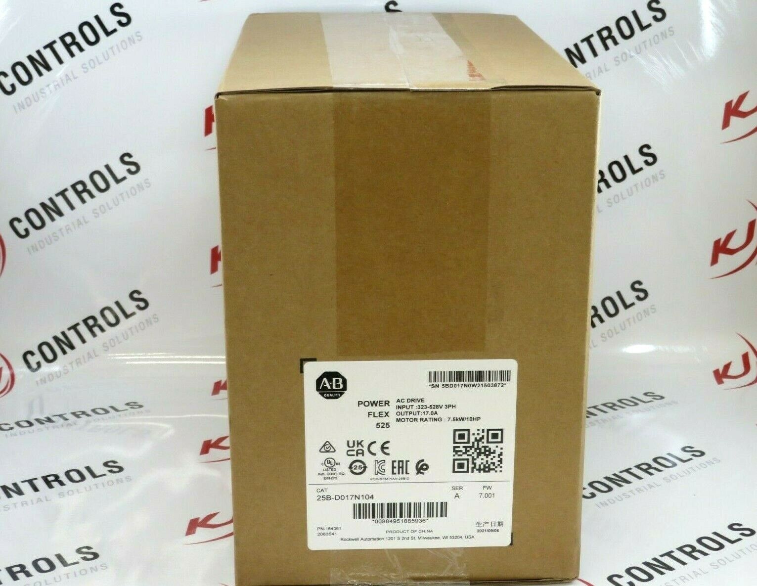 Allen-Bradley 25B-D017N104 PowerFlex 525 10HP 17A 480VAC