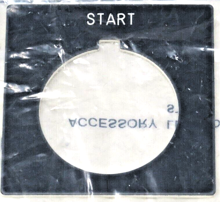 Allen-Bradley 800H-W126 Accessory Legend Plate 30MM START Black with White Text