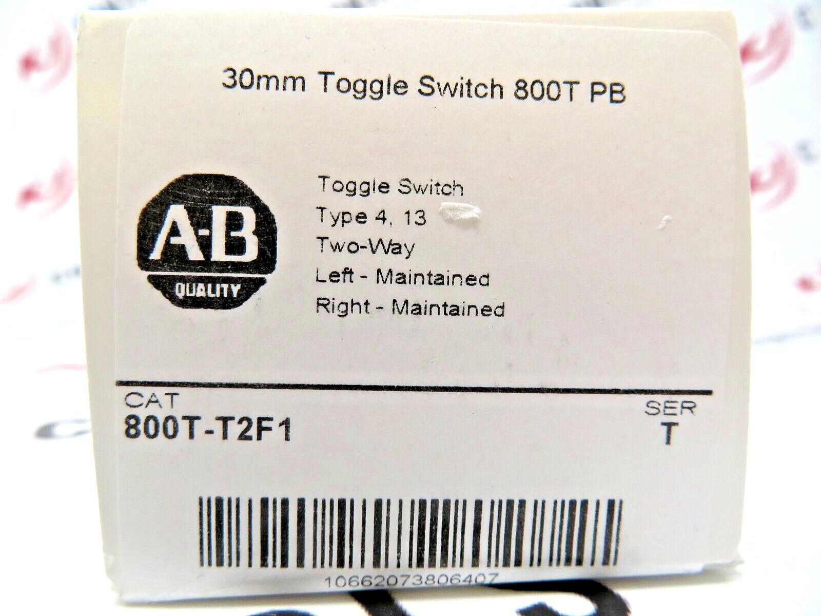 Allen-Bradley 800T-T2F1 Toggle Switch 30MM Type 4,13 Two-Way LT/RT Maintained