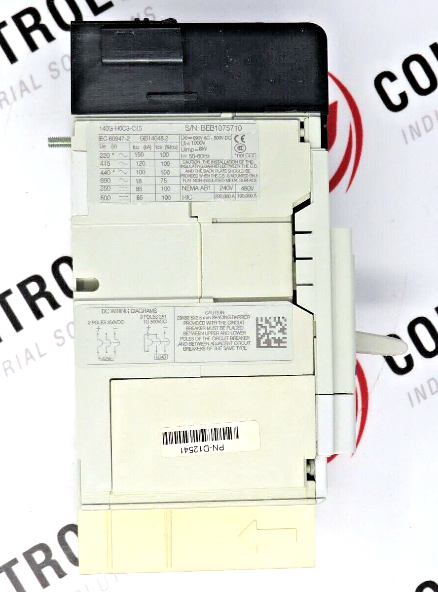 Allen-Bradley 140G-H0C3-C15 15 AMP 100kA @ 480V Molded Case Circuit Breaker
