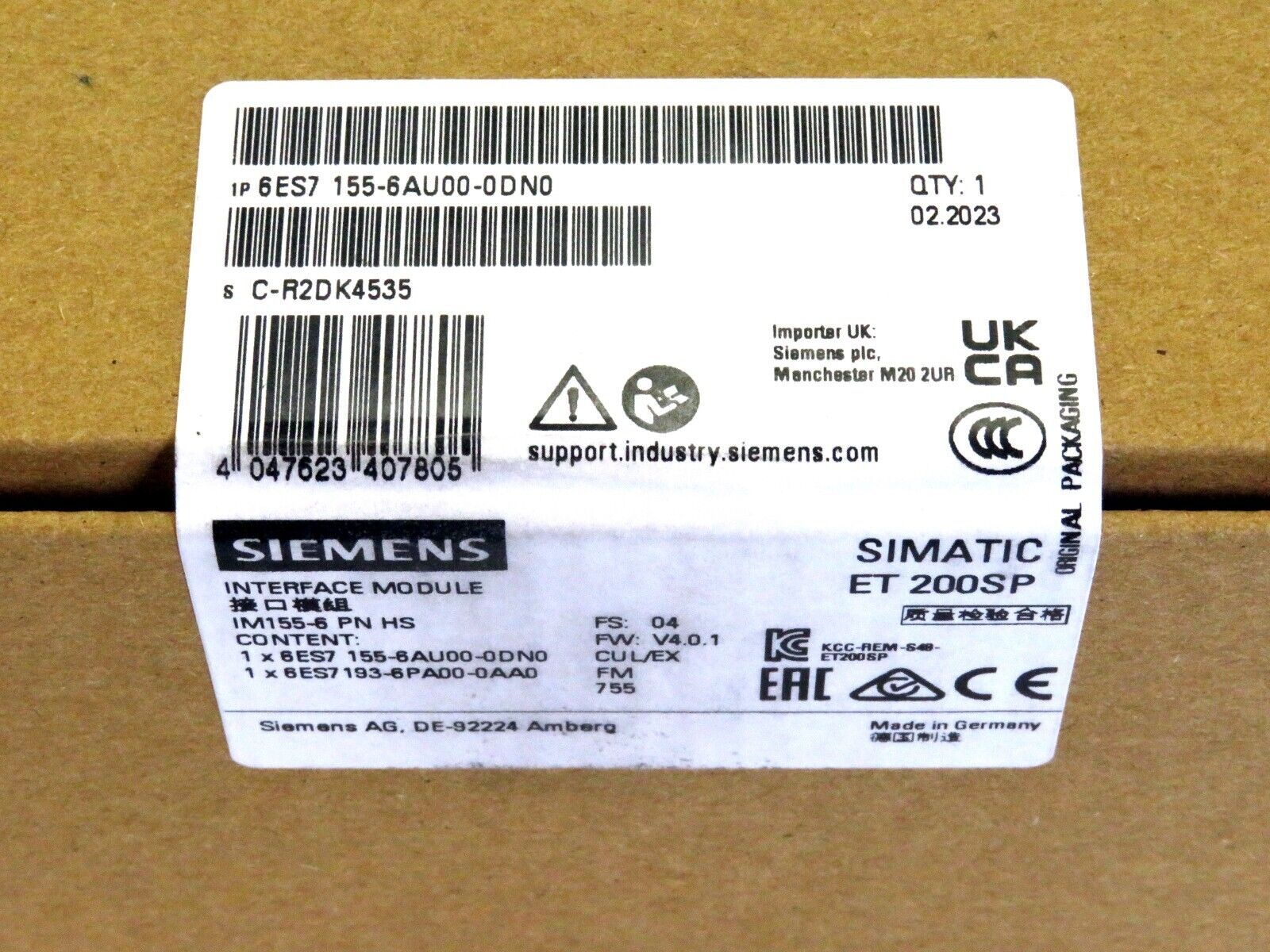 Siemens Interface Module 6ES7155-6AU00-0DN0 Simatic ET 200SP