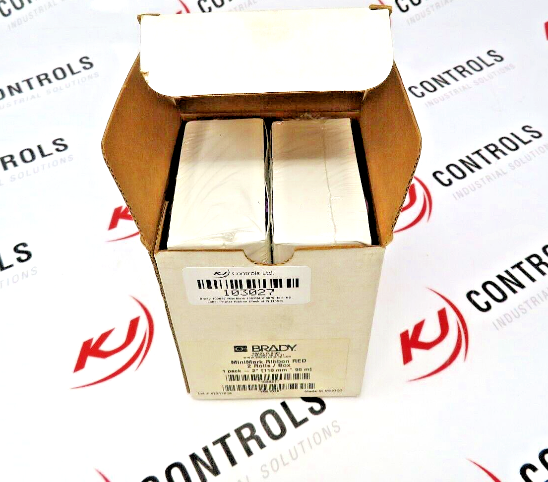 Brady 103027 MiniMark 110MM X 90M Red IND. Label Printer Ribbon (Pack of 2)