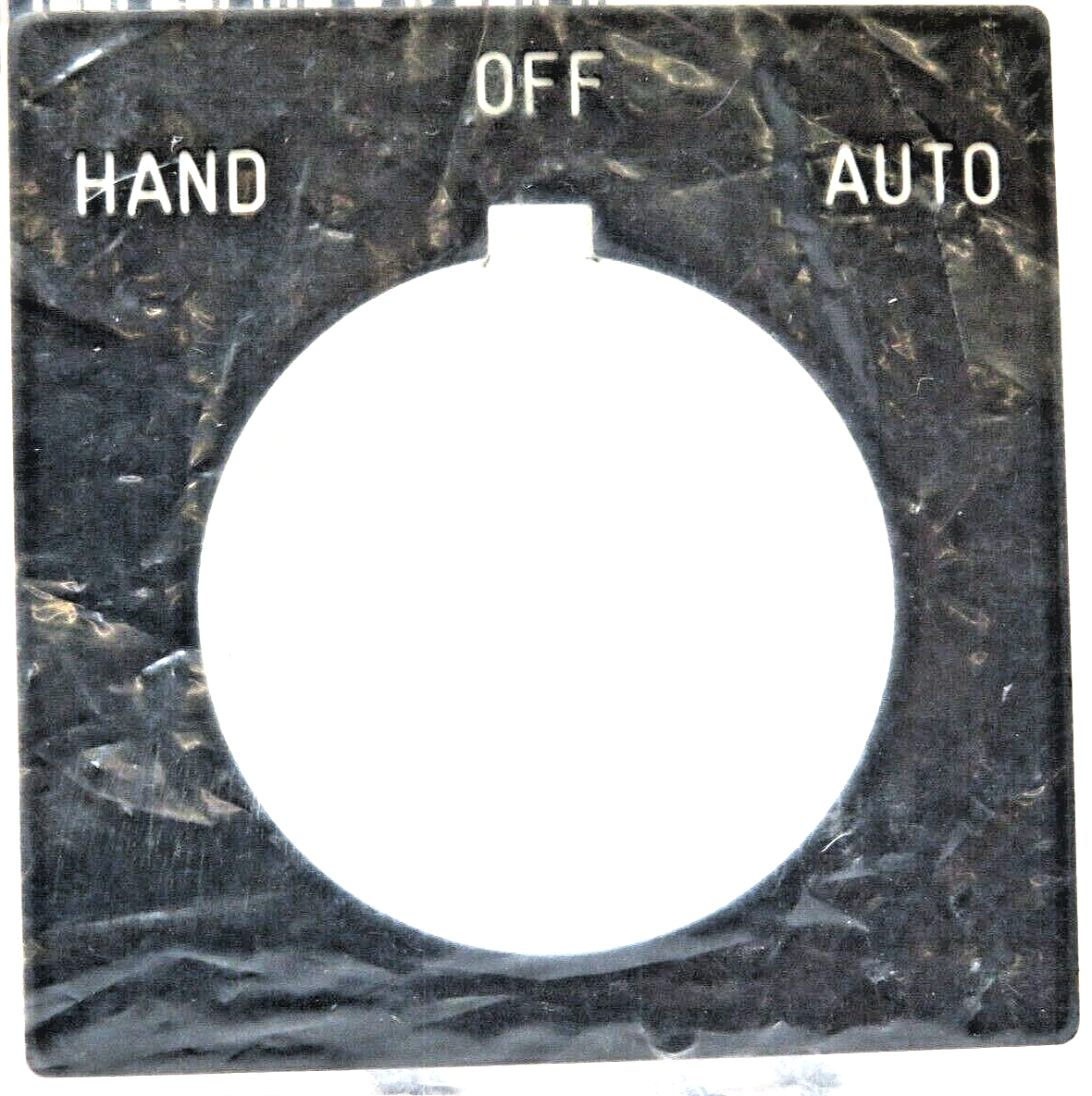 Allen-Bradley 800H-W151 Accessory Legend Plate HAND-OFF-AUTO White Text on Black
