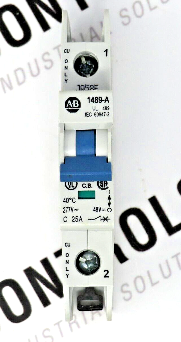 Allen-Bradley 1489-A1C250 Circuit Breaker 25A 1-Pole 277 VAC C-Curve Trip