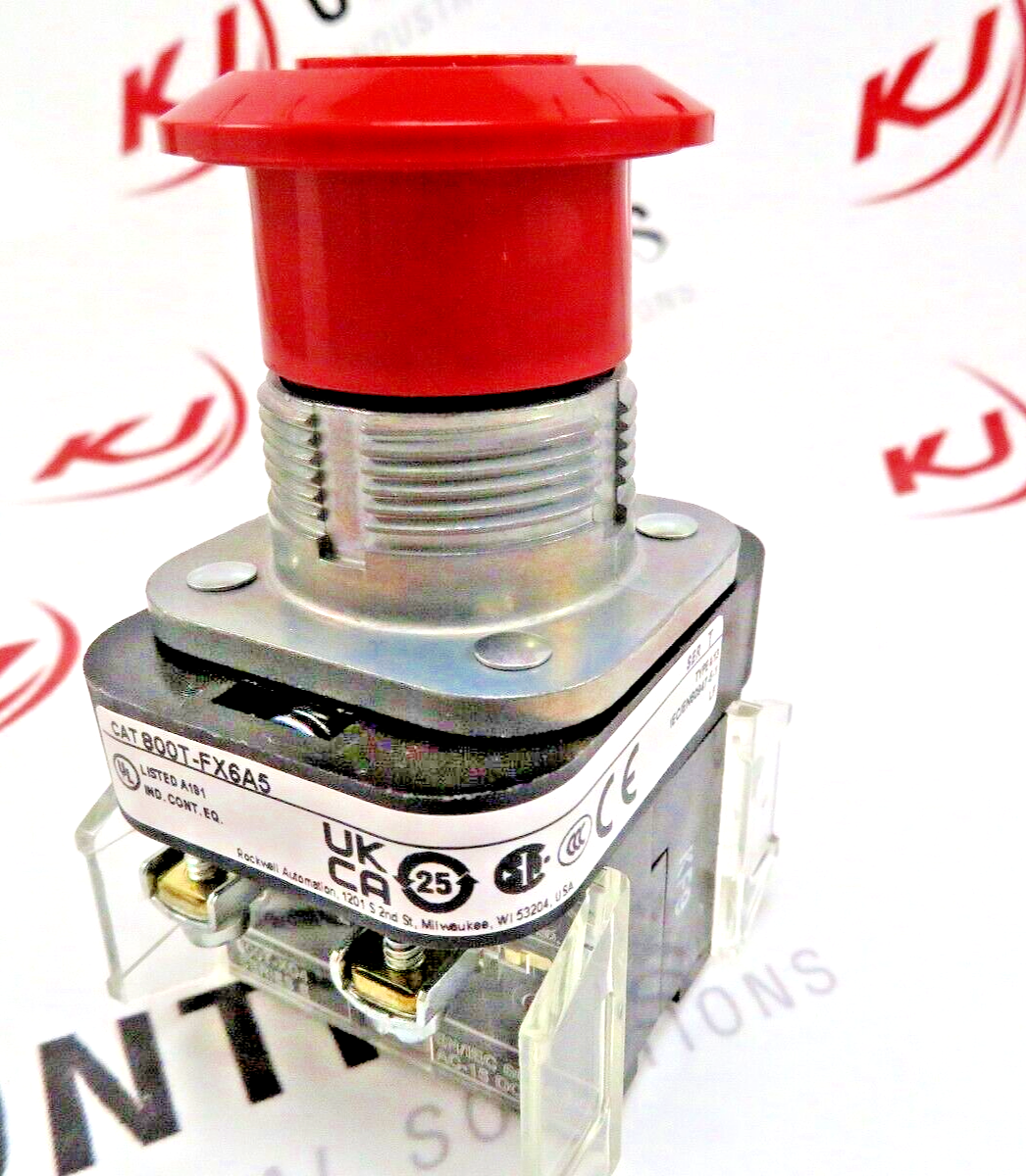 Allen-Bradley 800T-FX6A5 Red 30mm Push-Pull Pilot Device