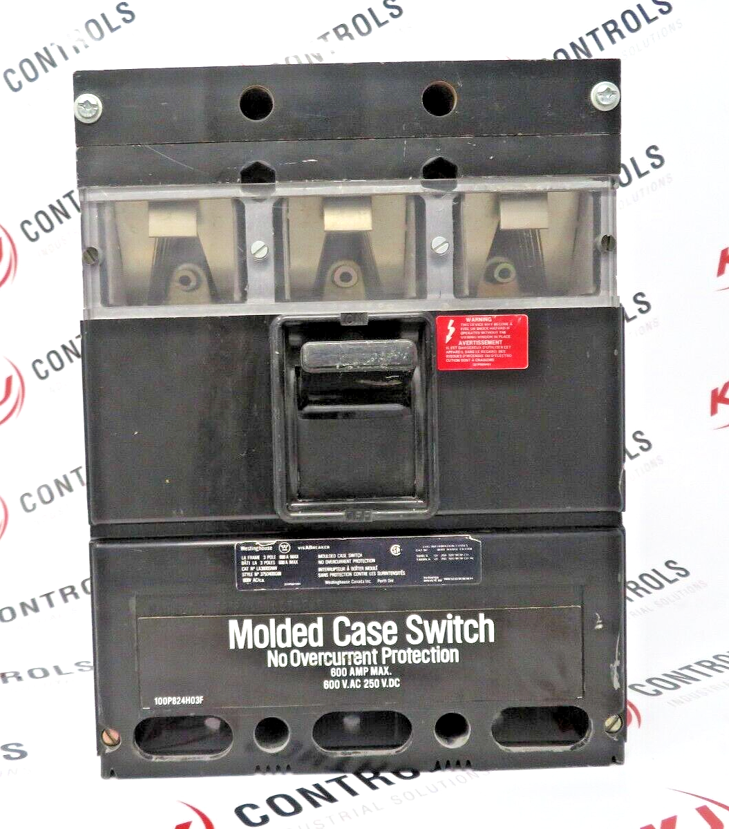 Westinghouse LA3600SNW Molded Case Switch 600A 3-Pole 600VAC Style 375D400G08