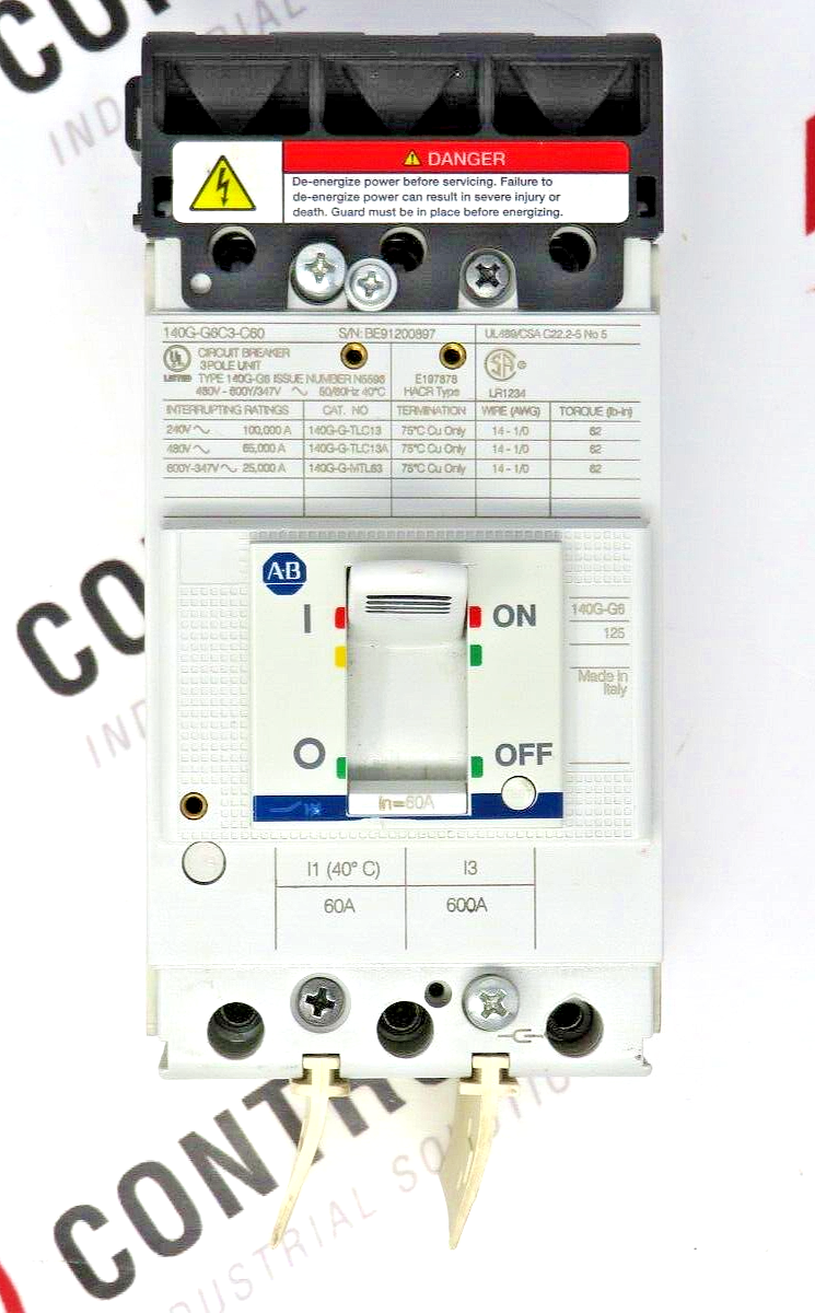 Allen-Bradley 140G-G6C3-C60 60A Molded Circuit Breaker 65kA@480V
