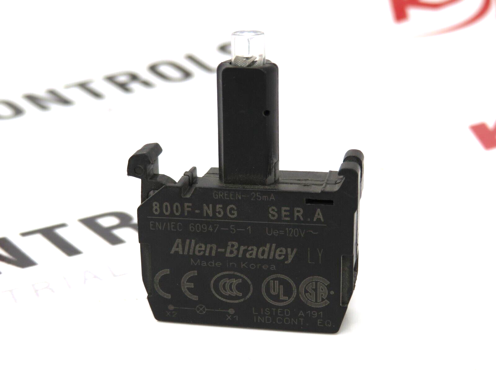 Allen-Bradley 800F-N5G Lamp Module 22mm 120VAC Integrated LED Latch Mount Green