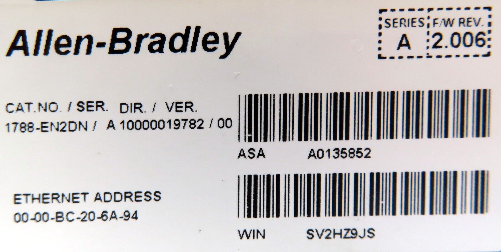 Allen-Bradley 1788-EN2DN EtherNet/IP-to-DeviceNet Linking Device