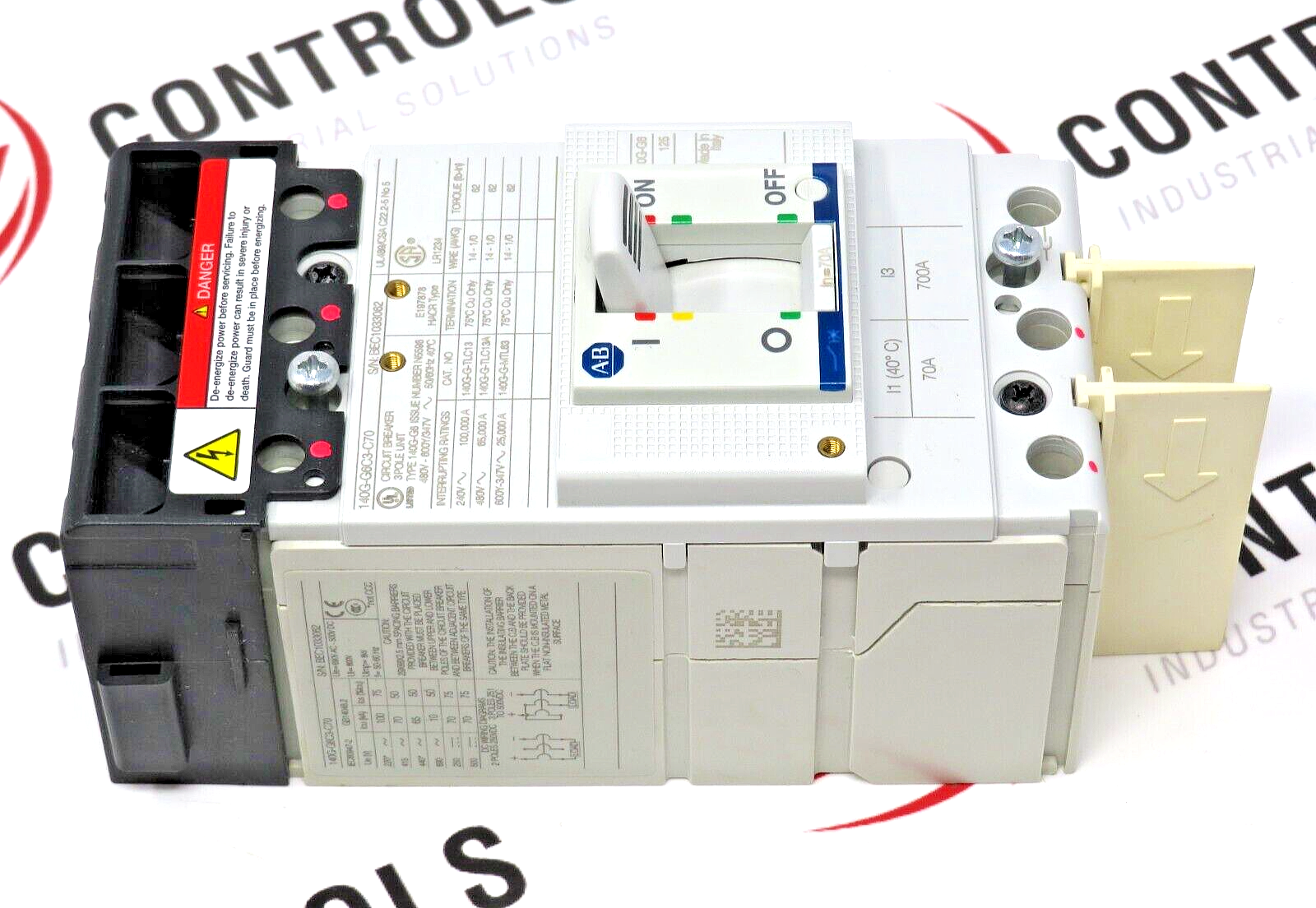 Allen-Bradley 140G-G6C3-C70 70 AMP 65 kA @ 480V Molded Circuit Breaker