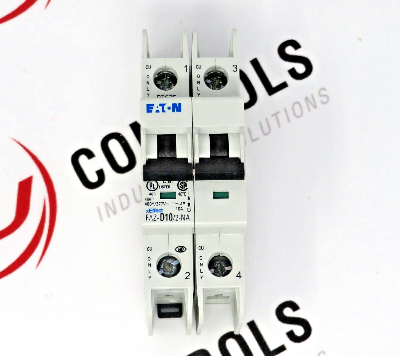 Eaton FAZ-D10/2-NA Miniature 10A 2-Pole Circuit Breaker Thermal / Magnetic Trip