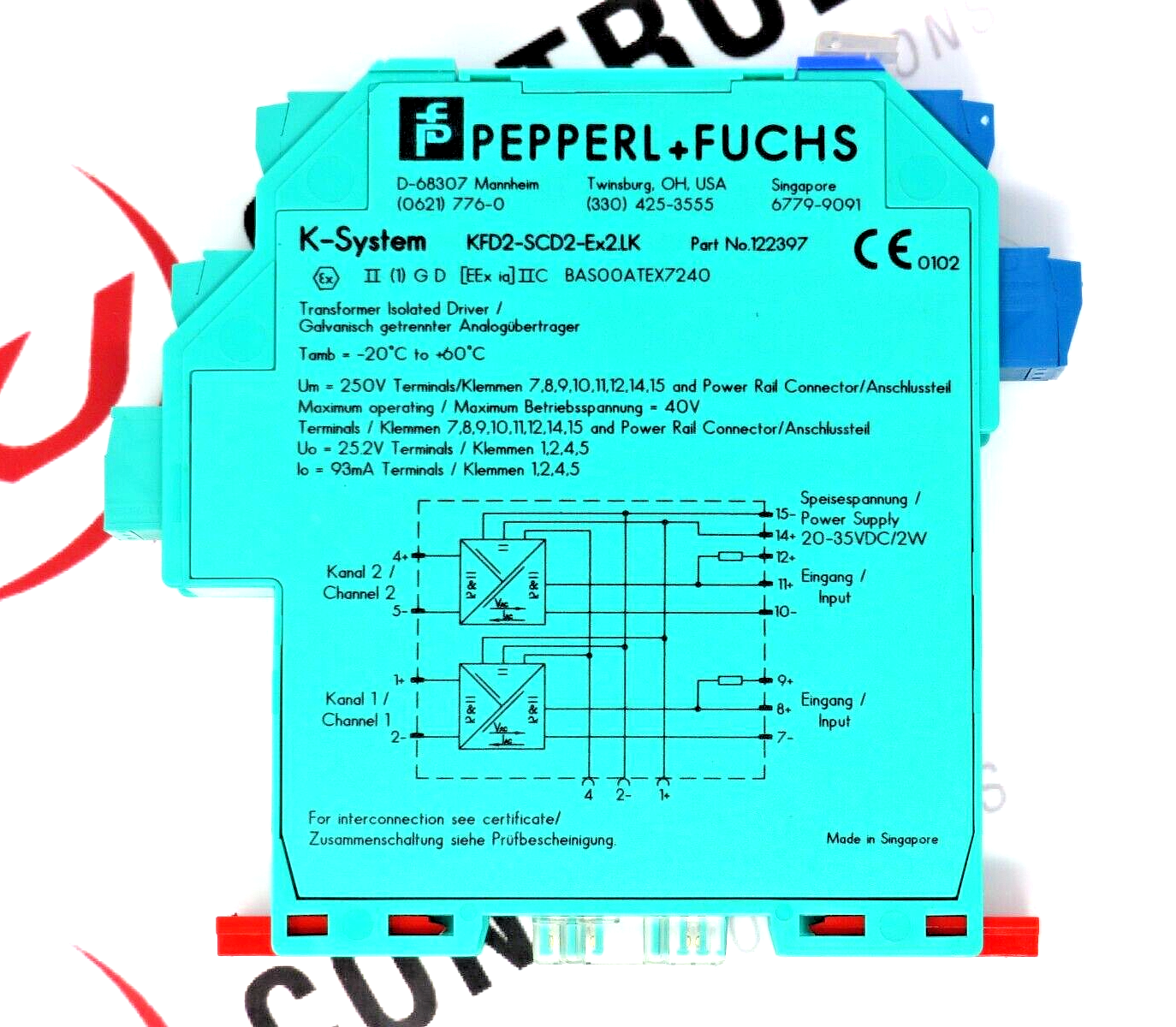 PEPPERL + FUCHS 122397 KFD2-SCD2-EX2.LK Transformer Isolated Driver