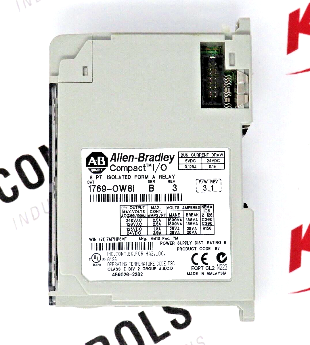 Allen-Bradley 1769-OW8I CompactLogix 8-PT. Digital Output Relay Contact Module