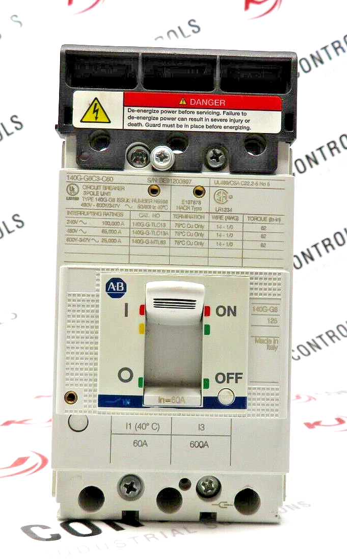 Allen-Bradley 140G-G6C3-C60 60A Molded Circuit Breaker 65kA@480V