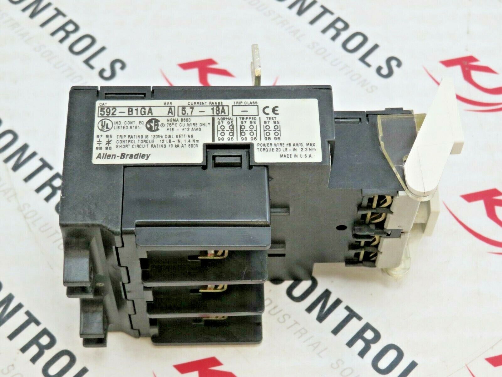 Allen-Bradley 592-B1GA Solid State Overload Relay 5.7-18A