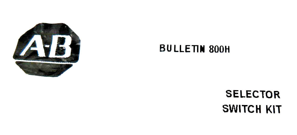 Allen-Bradley 800H-N145F 30MM Selector Switch Knob With White Insert