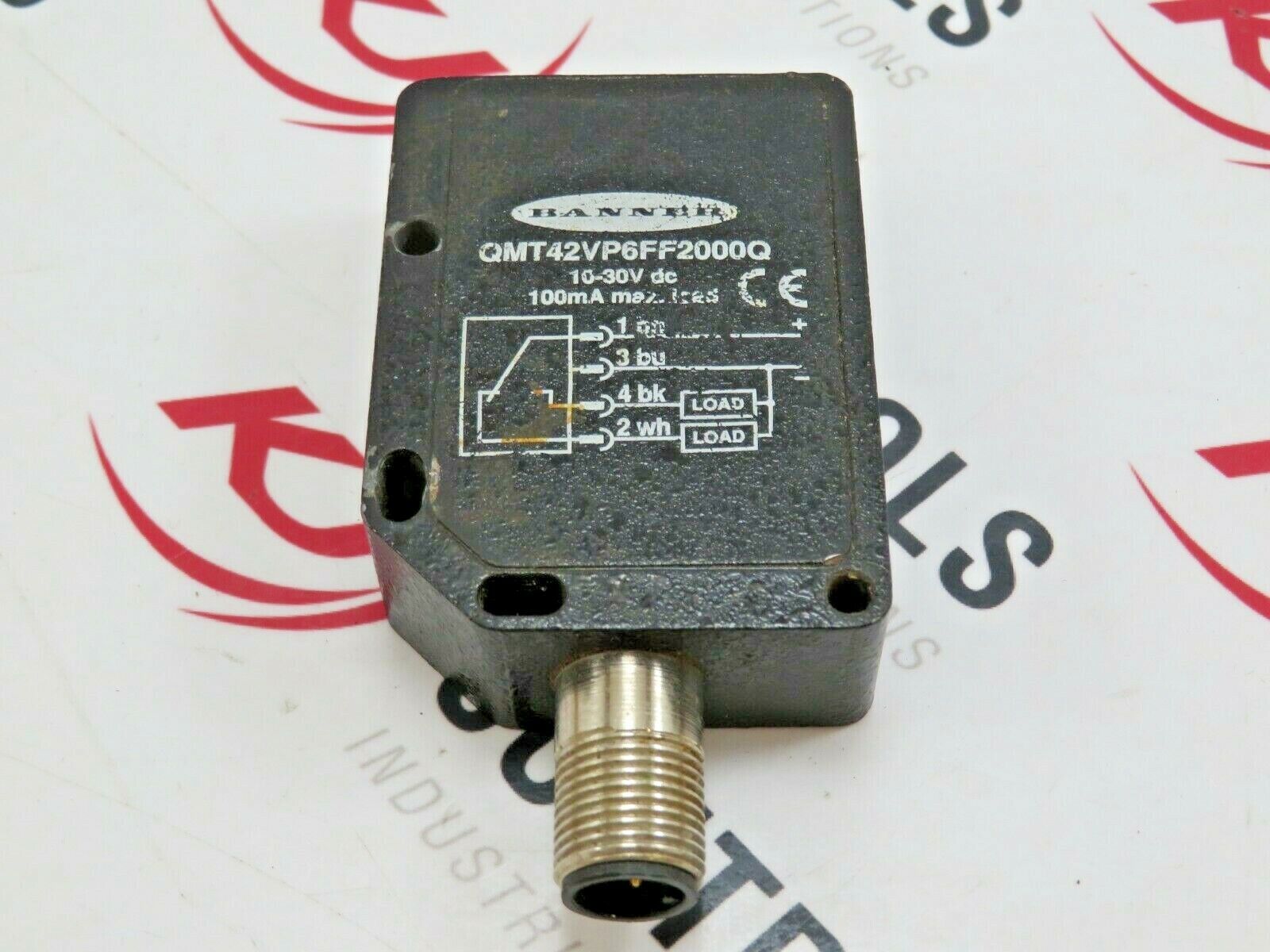 Banner QMT42VP6FF2000Q Fixed Field Sensor 2000MM Range 10-30VDC 100mA