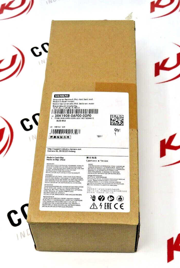 Siemens 3RK1908-0AP00-0AP0 Base Unit For ET 200SP Motor Starter