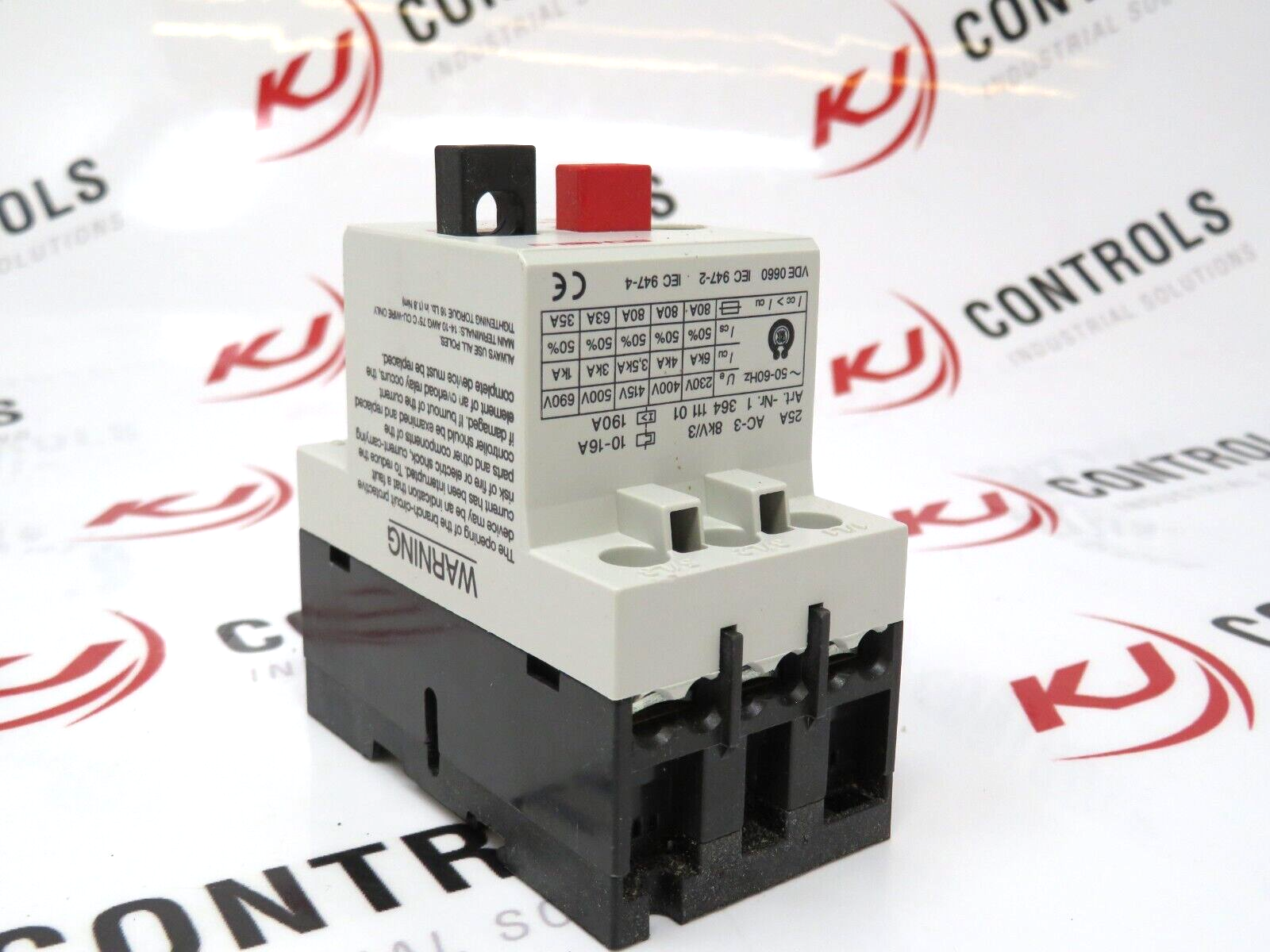 Asea Brown Boveri MSU-K16 Motor Starter 600V 16A 50/60Hz