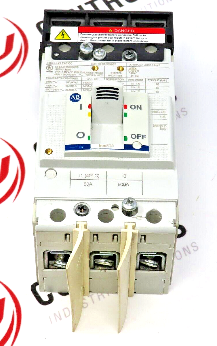Allen-Bradley 140G-G6C3-C60 60A Molded Circuit Breaker 65kA@480V