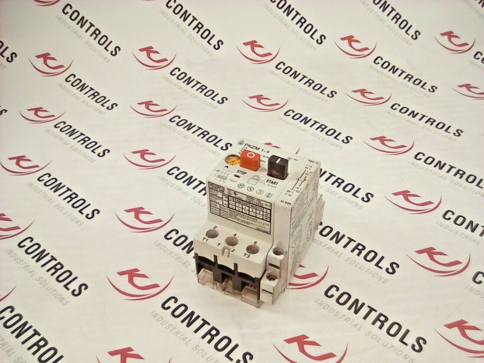 Eaton Klockner Moeller PKZM1-4 Manual Motor Starter 2.4-4.0A 690VAC C/W NHI-11 AUX. Contacts
