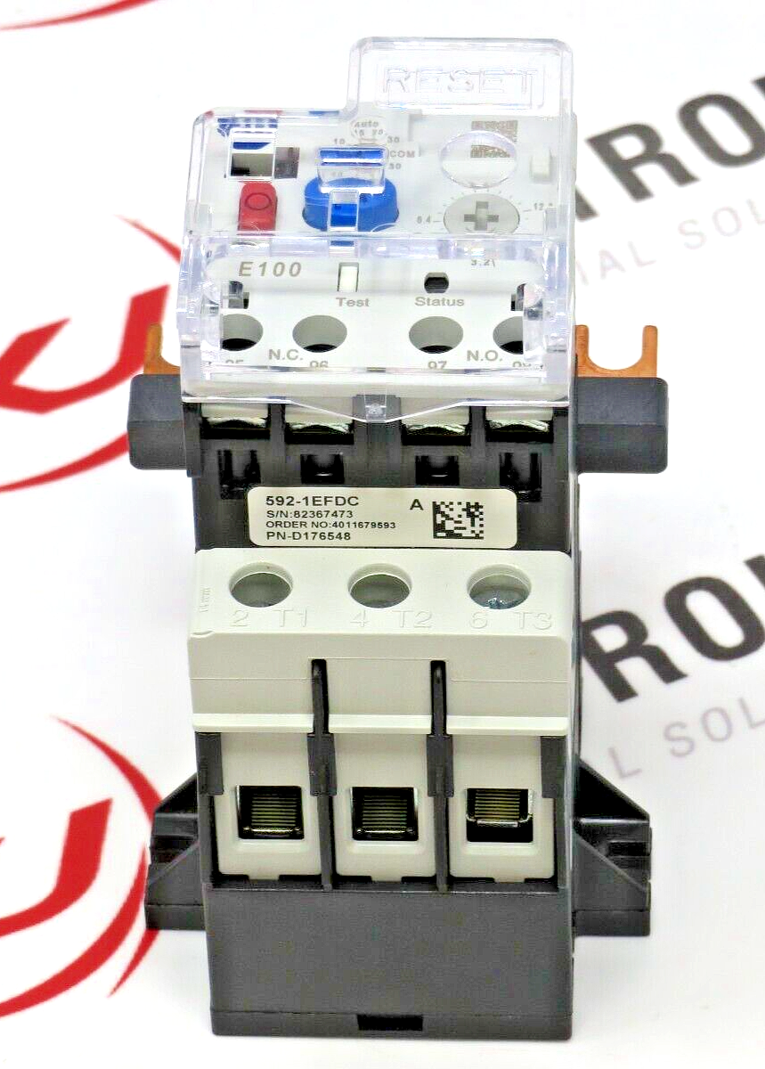 Allen-Bradley 592-1EFDC E100 Overload Relay 3.2-16A Trip Class 10/15/20/30 SER.A