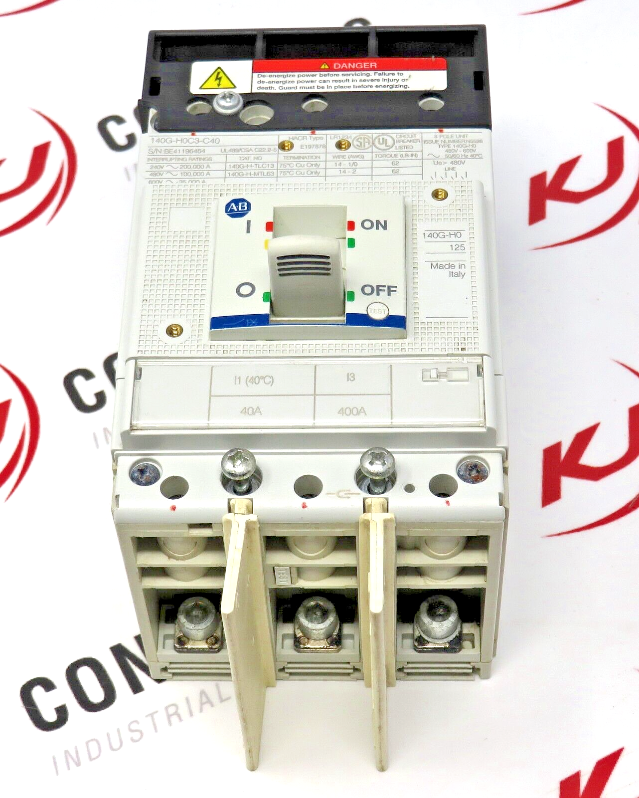 Allen-Bradley 140G-H0C3-C40 40 AMP 100 kA at 480V Molded Circuit Breaker