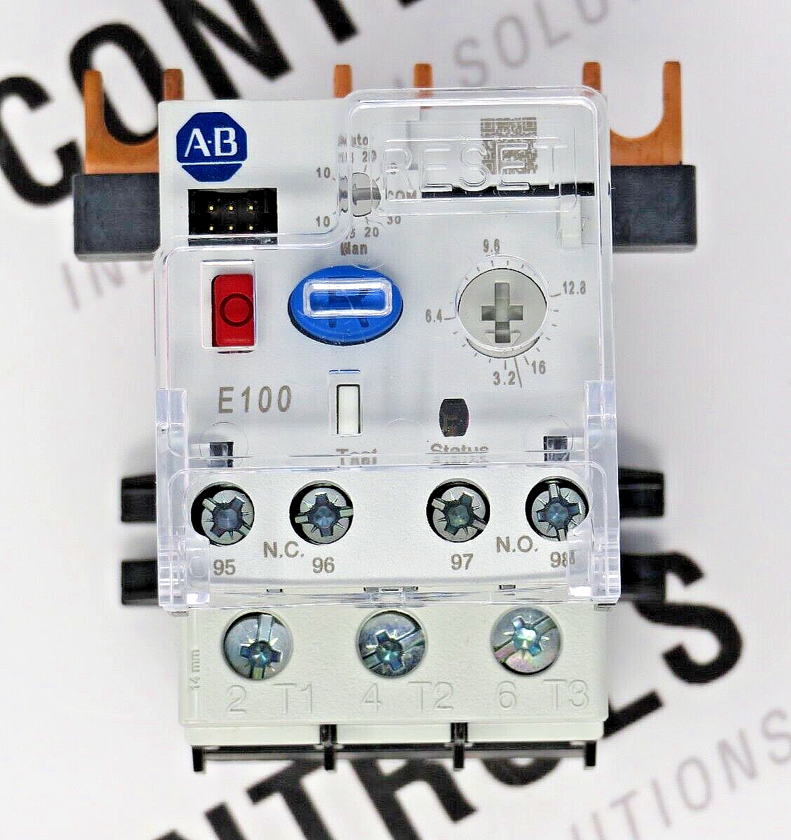 Allen-Bradley 592-1EFDC E100 Overload Relay 3.2-16A Trip Class 10/15/20/30 SER.A